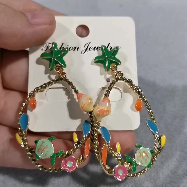 women earrings korean big dangle drop earrings statement accessories for woman enamel fish fishstar wholesale earring gold plated, Silver
women earrings korean big dangle drop earrings statement accessories for woman enamel fish fishstar wholesale earring gold plated, Silver