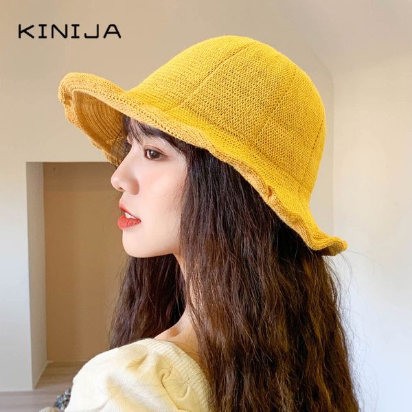 new summer femme cotton yarn sun straw hat outdoor beach fisherman hat korean bucket cap panama women basin japanese chapeau, Blue;gray
new summer femme cotton yarn sun straw hat outdoor beach fisherman hat korean bucket cap panama women basin japanese chapeau, Blue;gray