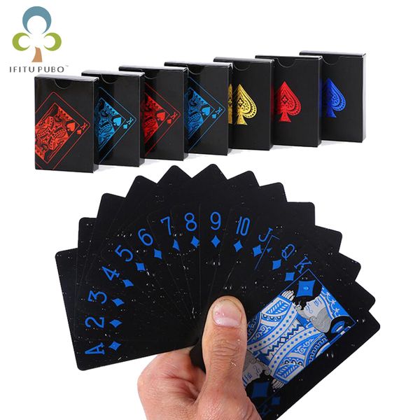 quality waterproof pvc plastic playing cards poker classic magic tricks tool pure black magic box-packed ing
quality waterproof pvc plastic playing cards poker classic magic tricks tool pure black magic box-packed ing