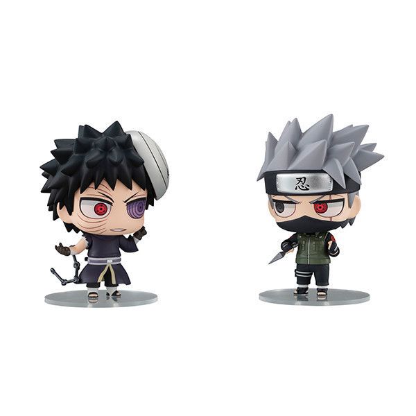 8cm 2pcs/lot Naruto Uchiha Obito Hatake Kakashi Action Figure Toys Doll Christmas Gift With Box Mx200811