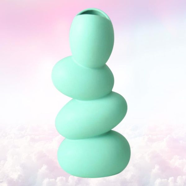 vases 1pc decorative ceramic flower vase cobblestone holder deskornament for home office (green)
vases 1pc decorative ceramic flower vase cobblestone holder deskornament for home office (green)