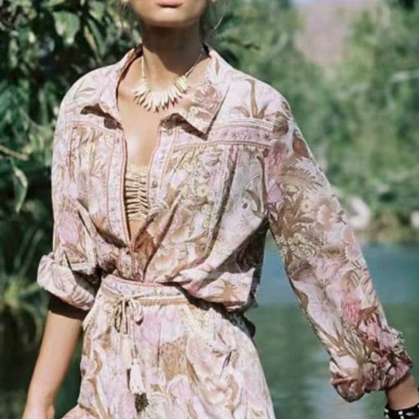 vintage chic happie women floral print long sleeve bohemian blouse shirt ladies loose rayon boho beach shirts blusa, White
vintage chic happie women floral print long sleeve bohemian blouse shirt ladies loose rayon boho beach shirts blusa, White