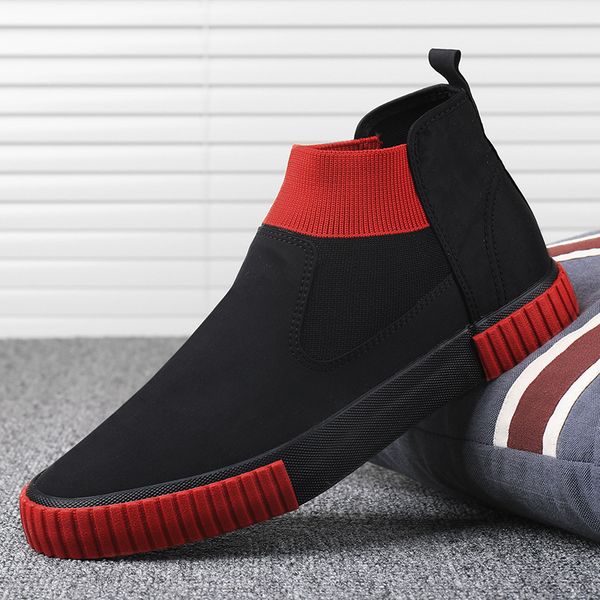 boots breathable men's casual cloth vulcanized british style loafer shoes youth wear-resisting sneaker 20233, Black
boots breathable men's casual cloth vulcanized british style loafer shoes youth wear-resisting sneaker 20233, Black