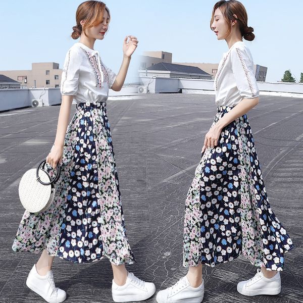 french niche fairy two-piece set high long skirt waist long dress women's embroidered short sleeve stitching floral dress set 3xonu, Gray
french niche fairy two-piece set high long skirt waist long dress women's embroidered short sleeve stitching floral dress set 3xonu, Gray