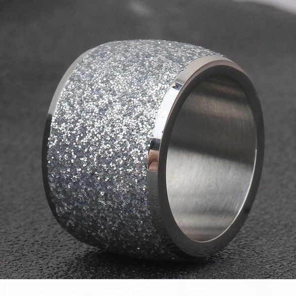f wholesale -wide stainless steel frosted rings for women silver color rose gold color black color bling female wedding ba
f wholesale -wide stainless steel frosted rings for women silver color rose gold color black color bling female wedding ba