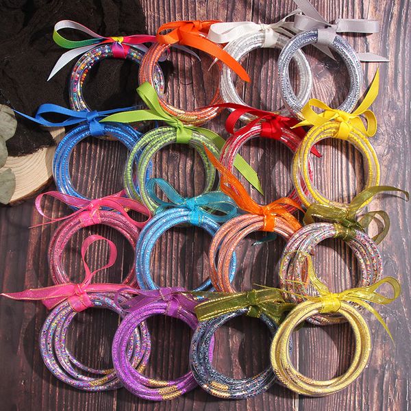 just feel 5 pcs / set bowknot mulitcolor блеск bangles set 2020 all weather stack силиконовые пластиковые блеск желе браслет браслет, Black
just feel 5 pcs / set bowknot mulitcolor блеск bangles set 2020 all weather stack силиконовые пластиковые блеск желе браслет браслет, Black