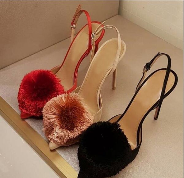 ladies pure color pointed toe plush ball cute dress shoes comfortable and versatile fringed buckle high heels, Black
ladies pure color pointed toe plush ball cute dress shoes comfortable and versatile fringed buckle high heels, Black
