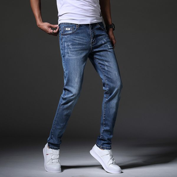 spring and autumn new men's jeans fashion trend stretch slim fit pants korean men's youth long pants, Black;white
spring and autumn new men's jeans fashion trend stretch slim fit pants korean men's youth long pants, Black;white