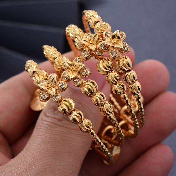 24k 4pcs dubaiflowers gold color bangles for baby girls round inlaid stone bracelet women girl dubai bangles child jewelry, Black
24k 4pcs dubaiflowers gold color bangles for baby girls round inlaid stone bracelet women girl dubai bangles child jewelry, Black