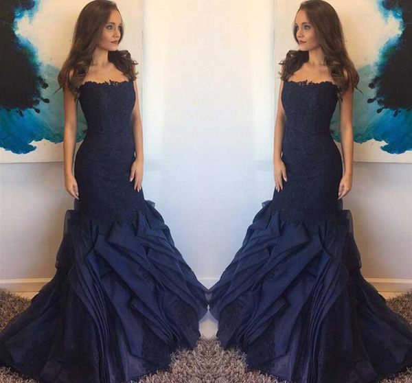 romantic navy blue mermaid evening dress ruffle orangza strapless prom dress custom made tulle sleeveless evening gown, Black;red
romantic navy blue mermaid evening dress ruffle orangza strapless prom dress custom made tulle sleeveless evening gown, Black;red