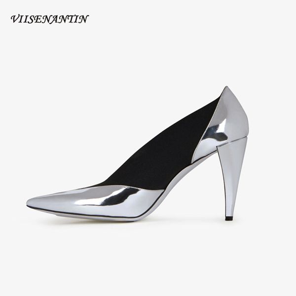 genuine leather high-heeled four seasons single shoes fashion women's color matching high-heeled shoes thick heel fashion, Black
genuine leather high-heeled four seasons single shoes fashion women's color matching high-heeled shoes thick heel fashion, Black