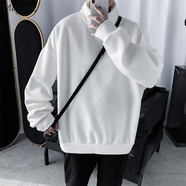 men's sweaters men turtelneck solid loose fashion all-match autumn knitting korean style mens students ulzzang retro stylish leisure, White;black
men's sweaters men turtelneck solid loose fashion all-match autumn knitting korean style mens students ulzzang retro stylish leisure, White;black