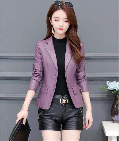 women's leather & faux plus size 3xl jacket 2021 spring women suit short slim coat female, Black
women's leather & faux plus size 3xl jacket 2021 spring women suit short slim coat female, Black