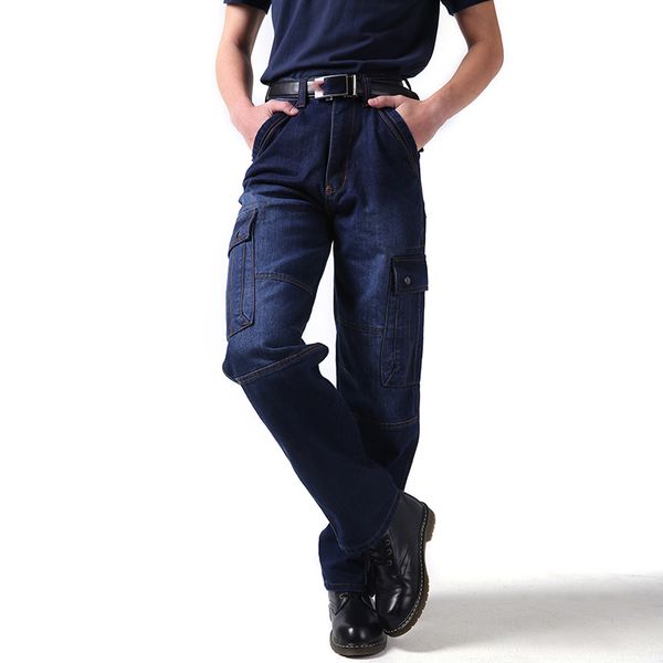 autumn new men`s cargo jeans tactical multi pockets work blue loose fit denim pants for male plus size
autumn new men`s cargo jeans tactical multi pockets work blue loose fit denim pants for male plus size