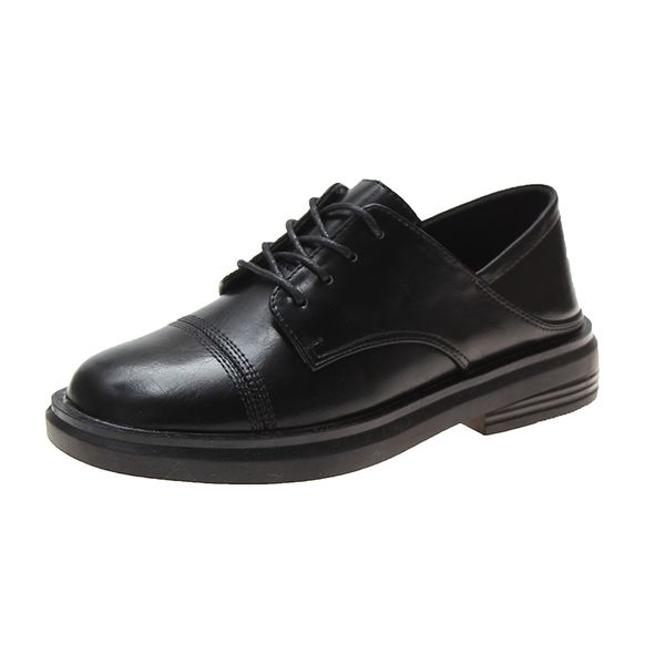 small leather shoes women 2020 new british college style students harajuku retro flat bottom wild women's lace-up shoes, Black
small leather shoes women 2020 new british college style students harajuku retro flat bottom wild women's lace-up shoes, Black