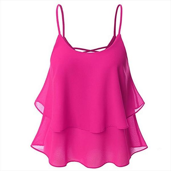 women casual solid sleeveless ruffles lace up tanks spaghetti strap o neck ruffle summer camis chiffon shirt plus size, White
women casual solid sleeveless ruffles lace up tanks spaghetti strap o neck ruffle summer camis chiffon shirt plus size, White