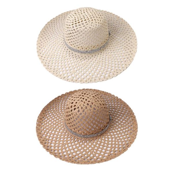 women summer hollow mesh net sun hat woven straw wide brim rhinestone beach cap for girls, Blue;gray
women summer hollow mesh net sun hat woven straw wide brim rhinestone beach cap for girls, Blue;gray