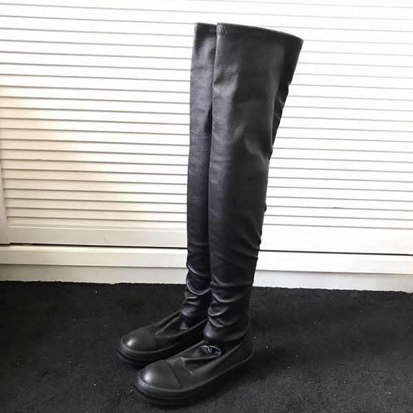 women shoes over the knee high boots luxury sneakers elastic genuine sheepskin long boots casual flats platform winter booties, Black
women shoes over the knee high boots luxury sneakers elastic genuine sheepskin long boots casual flats platform winter booties, Black
