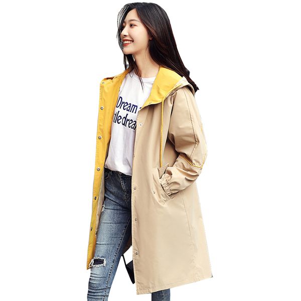 women's trench coats windbreaker female medium long korean spring autumn boutique coat ladies students loose college wind thin, Tan;black
women's trench coats windbreaker female medium long korean spring autumn boutique coat ladies students loose college wind thin, Tan;black