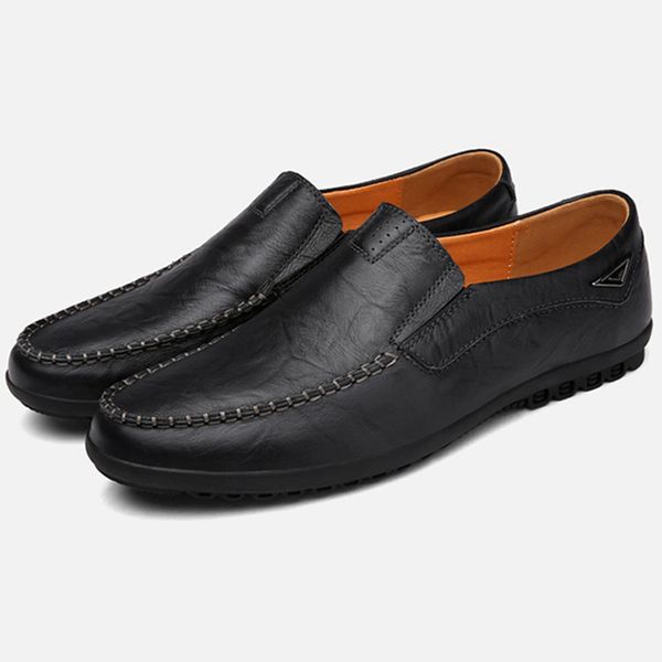 men nanual genuine leather loafers classic moccasin gommino slip-on soft breathable driving shoes business casual shoes, Black
men nanual genuine leather loafers classic moccasin gommino slip-on soft breathable driving shoes business casual shoes, Black