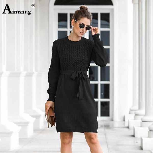 aimsnug 2020 autumn women elegant sweaters dress knee-length party dresses winter dress ladies vintage sashes skinny, Black;gray
aimsnug 2020 autumn women elegant sweaters dress knee-length party dresses winter dress ladies vintage sashes skinny, Black;gray