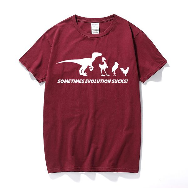 evolution sucks t shirt funny t-shirt darwin theory retro dinosaur birds comic summer tshirt cotton casual camisetas hombre