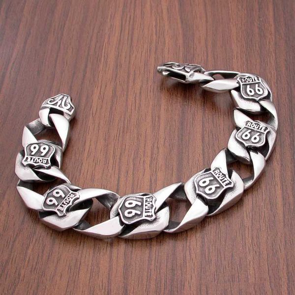vintage 316 stainless steel route 66 bracelet historic mother road usa highway motor biker route bracelets jewelry, Black
vintage 316 stainless steel route 66 bracelet historic mother road usa highway motor biker route bracelets jewelry, Black