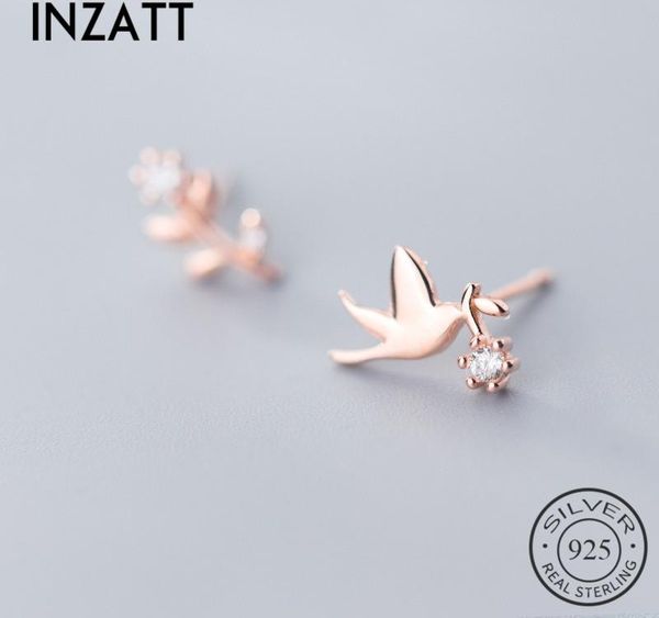 inzareal 925 sterling silver cute zircon bird flower stud earrings for fashion women party fine jewelry 2020 accessories002, Golden;silver 
inzareal 925 sterling silver cute zircon bird flower stud earrings for fashion women party fine jewelry 2020 accessories002, Golden;silver
