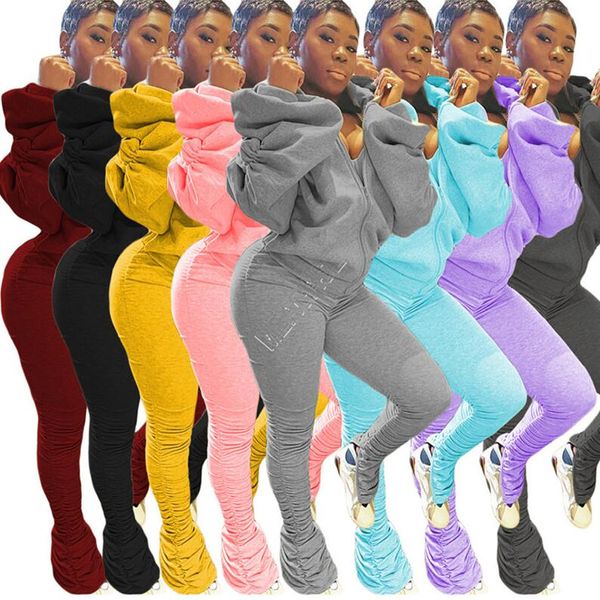 women trasksuit two pieces set off shoulder hooded jacket backless zipper pleated pants solid color autumn winter sports suit d9108, White
women trasksuit two pieces set off shoulder hooded jacket backless zipper pleated pants solid color autumn winter sports suit d9108, White