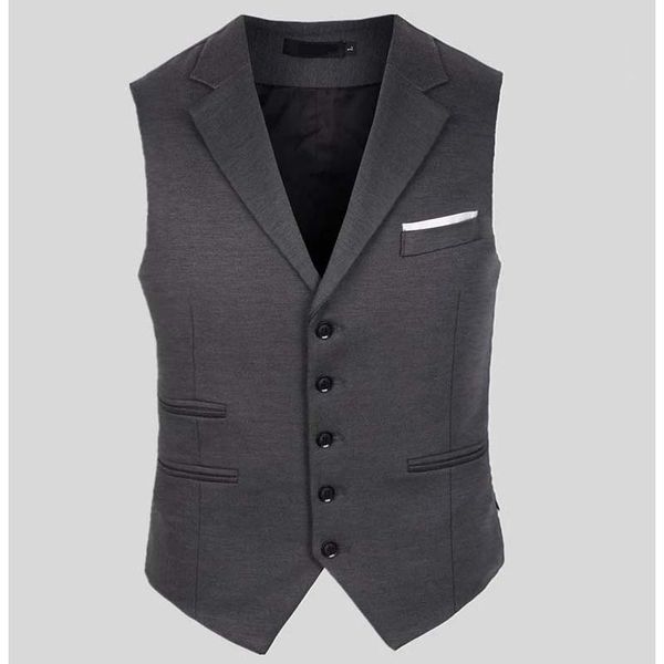 men's vests men suit dress vest leisure waistcoat casual business jacket five buttons, Black;white
men's vests men suit dress vest leisure waistcoat casual business jacket five buttons, Black;white