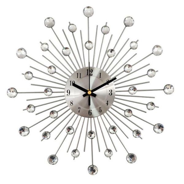 creative wall clock crystal silver wrought iron wall watch personality art decoration home living room bedroom clock
creative wall clock crystal silver wrought iron wall watch personality art decoration home living room bedroom clock