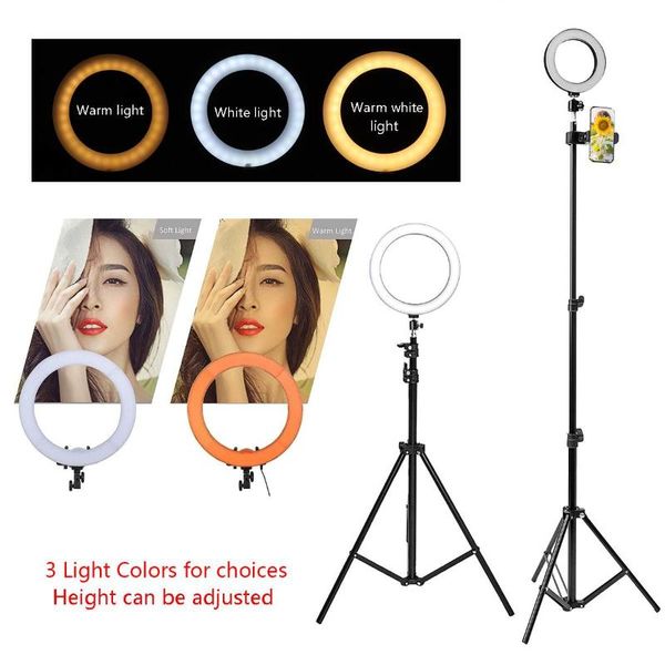makeup live led ring lamp dimmable& light stand kit phone p selfie video 12w warm white light compatible adjustment 20-200mm
makeup live led ring lamp dimmable& light stand kit phone p selfie video 12w warm white light compatible adjustment 20-200mm