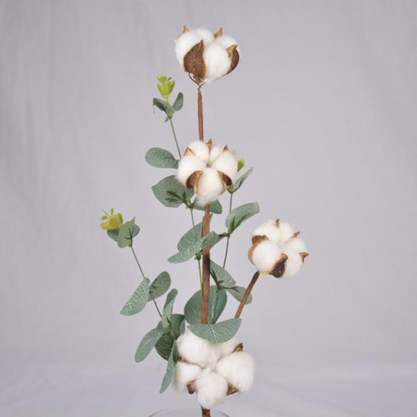 4 heads/5 heads dried cotton flower branch artificial eucalyptus leaf plants home wedding party decoration pgraphy props
4 heads/5 heads dried cotton flower branch artificial eucalyptus leaf plants home wedding party decoration pgraphy props
