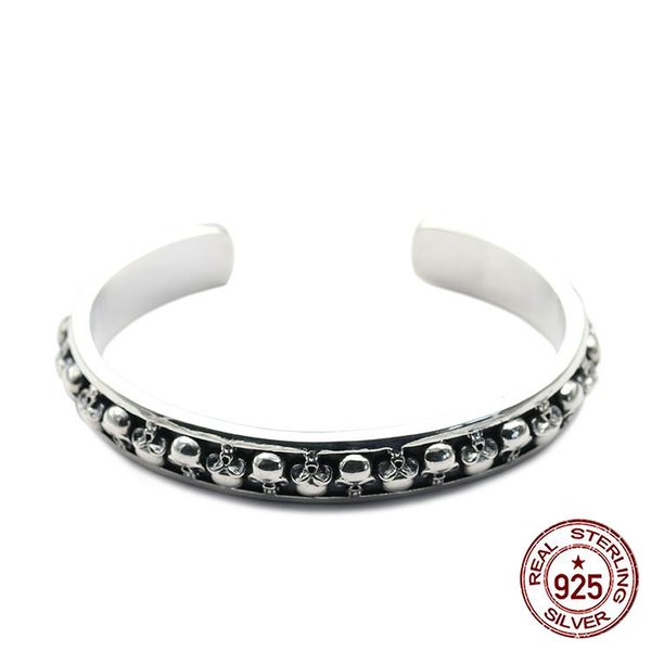 100% s925 sterling silver bracelet personality fashion classic punk style letters skull model forever 2019 new send gift, Black
100% s925 sterling silver bracelet personality fashion classic punk style letters skull model forever 2019 new send gift, Black