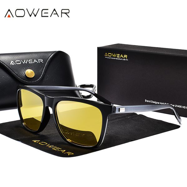 aowear hd night vision glasses men aluminium yellow lens sunglasses men polarized night safe driving goggles oculos gafas de sol, White;black
aowear hd night vision glasses men aluminium yellow lens sunglasses men polarized night safe driving goggles oculos gafas de sol, White;black