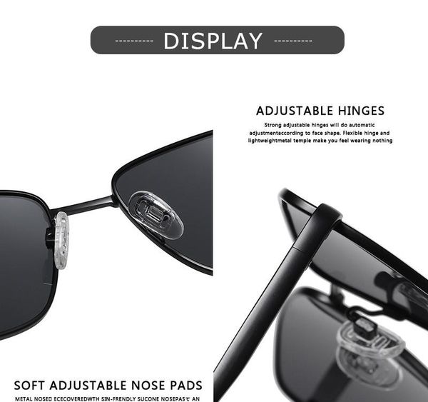 crixalis 2020 rectangle sunglasses men polarized metal frame summer driving uv400 shades female male sun glasses zonnebril06, White;black
crixalis 2020 rectangle sunglasses men polarized metal frame summer driving uv400 shades female male sun glasses zonnebril06, White;black