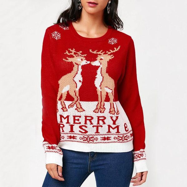 and letter printed long sleeve loose sweaters knitting women clothes christmas women designer sweaters fashion reindeer, White;black
and letter printed long sleeve loose sweaters knitting women clothes christmas women designer sweaters fashion reindeer, White;black