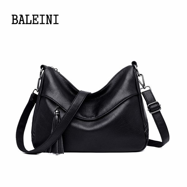crossbody bags for women fashion women genuine genuine leather handbags totes bags soft sheepskin tassel shoulder bag