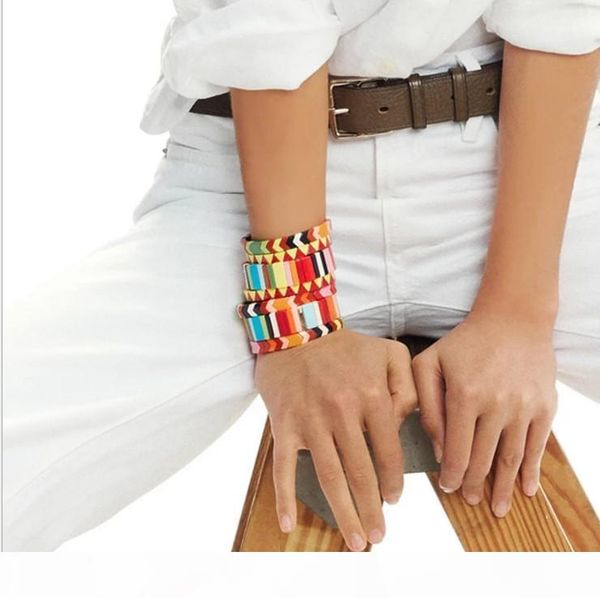 fashion 1pcs bohemian bracelet handmade friendship braided stackable enamel rainbow tile bracelet bangles suit for women gifts, Black
fashion 1pcs bohemian bracelet handmade friendship braided stackable enamel rainbow tile bracelet bangles suit for women gifts, Black