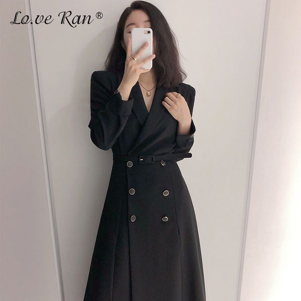 autumn elegant suit dresses for women solid v-neck double-breasted long dress female 2020 spring office lady vestidos, Black;gray
autumn elegant suit dresses for women solid v-neck double-breasted long dress female 2020 spring office lady vestidos, Black;gray