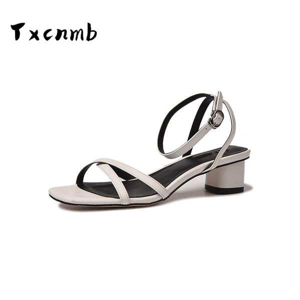 txcnmb 2020 square high heel hollow summer women sandals shoes cow leather back strap sandals peep toe ladies pumps, Black
txcnmb 2020 square high heel hollow summer women sandals shoes cow leather back strap sandals peep toe ladies pumps, Black