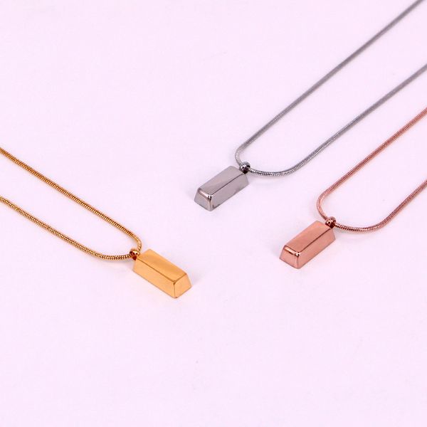 pendant necklaces stainless steel geometric square rose gold color women female lady party gift factory price, Silver
pendant necklaces stainless steel geometric square rose gold color women female lady party gift factory price, Silver