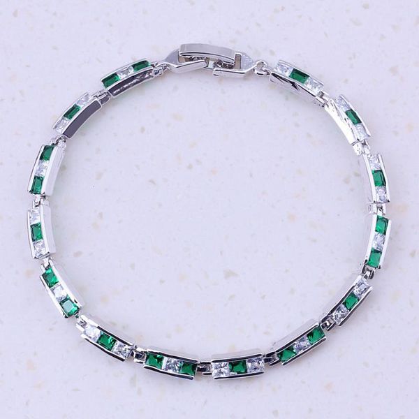 sparkly imitation emerald & white zircon fashion jewelry silver color charm bracelets for women party trendy jewelry d0065, Black
sparkly imitation emerald & white zircon fashion jewelry silver color charm bracelets for women party trendy jewelry d0065, Black