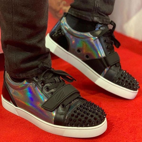 новый стиль luxey топ дизайнер мужчины младший шипы vs повседневный flat red bottom sneaker бренды дизайн walking верхнего качества открытый, Black
новый стиль luxey топ дизайнер мужчины младший шипы vs повседневный flat red bottom sneaker бренды дизайн walking верхнего качества открытый, Black