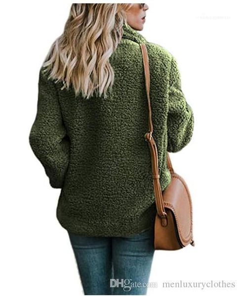 designer winter coats women plush solid jacket buttons turn down collar pocket, Black;brown
designer winter coats women plush solid jacket buttons turn down collar pocket, Black;brown