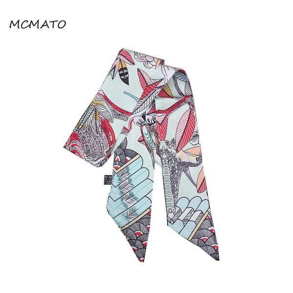 scarves 2021 design feather bird leaves print woman silk scarf brand bag ribbons fashion head small long headband, Blue;gray
scarves 2021 design feather bird leaves print woman silk scarf brand bag ribbons fashion head small long headband, Blue;gray