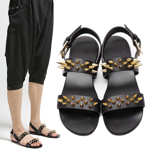 quality new us 6-12 45 46 men genuine leather gladiator sandals metal rivet flat thongs roman summer beach sandals man punk slides shoes, Black
quality new us 6-12 45 46 men genuine leather gladiator sandals metal rivet flat thongs roman summer beach sandals man punk slides shoes, Black