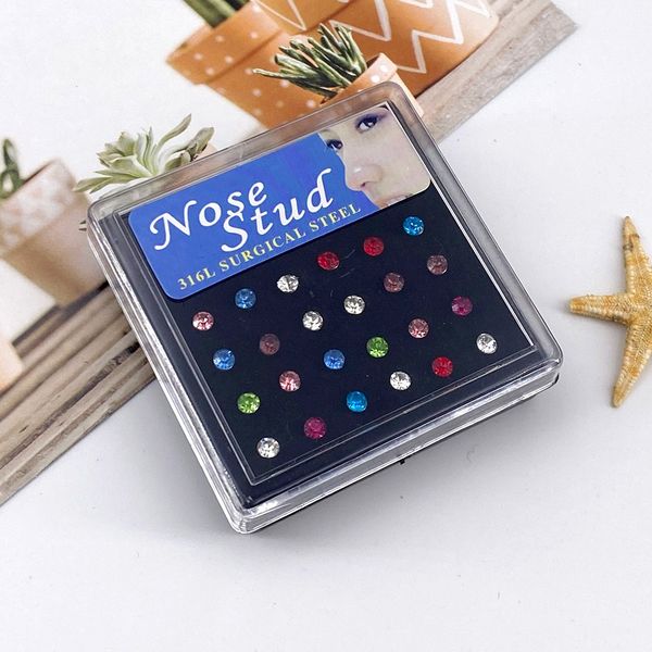 24pcsset 30mm stainless steel nose rings surgical steel nose piercing colorful rhinestone nose studs women body piercing jewelry2167245, Silver
24pcsset 30mm stainless steel nose rings surgical steel nose piercing colorful rhinestone nose studs women body piercing jewelry2167245, Silver