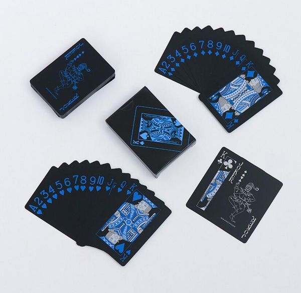 quality waterproof pvc plastic playing cards set trend 54pcs deck poker classic magic tricks tool pure black magic box-packed
quality waterproof pvc plastic playing cards set trend 54pcs deck poker classic magic tricks tool pure black magic box-packed
