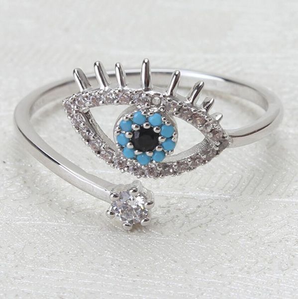 jewelry zircon rings evil eyes open zircon rings for women simple fashion of shipping, Silver
jewelry zircon rings evil eyes open zircon rings for women simple fashion of shipping, Silver